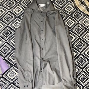 Gray Calvin Klein slim fit dress shirt